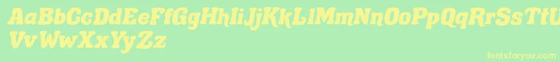 Gecko Lunch Font – Yellow Fonts on Green Background