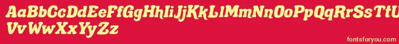 Gecko Lunch Font – Yellow Fonts on Red Background