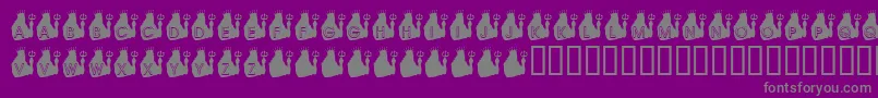 KrTriton Font – Gray Fonts on Purple Background