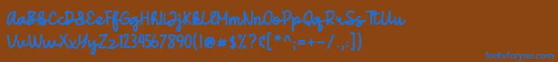 Шрифт Gedang – синие шрифты на коричневом фоне
