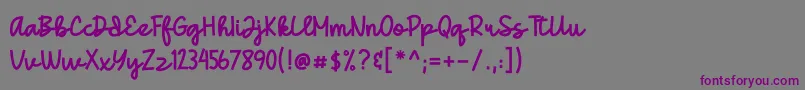Шрифт Gedang – фиолетовые шрифты на сером фоне