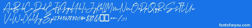 Gedangijo Regular Font – White Fonts on Blue Background