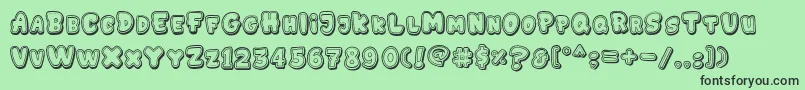GEDEBOOG LINE Font – Black Fonts on Green Background