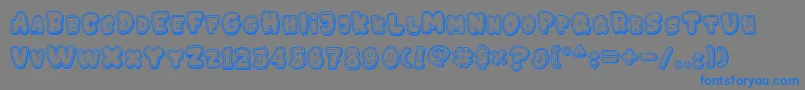 GEDEBOOG LINE-Schriftart – Blaue Schriften auf grauem Hintergrund