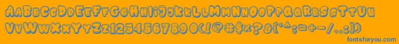 GEDEBOOG LINE Font – Blue Fonts on Orange Background