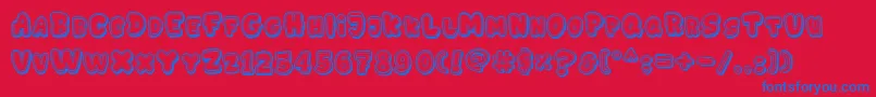 GEDEBOOG LINE Font – Blue Fonts on Red Background