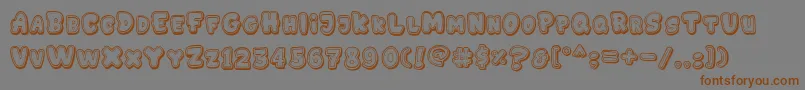 GEDEBOOG LINE Font – Brown Fonts on Gray Background