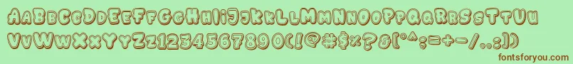 GEDEBOOG LINE Font – Brown Fonts on Green Background