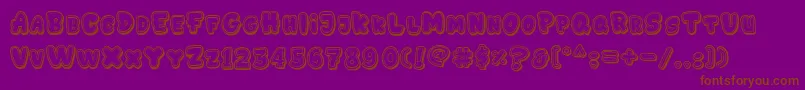 GEDEBOOG LINE Font – Brown Fonts on Purple Background