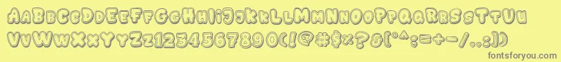 GEDEBOOG LINE Font – Gray Fonts on Yellow Background