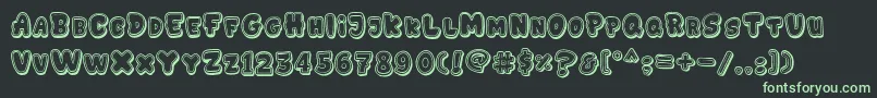 GEDEBOOG LINE Font – Green Fonts on Black Background