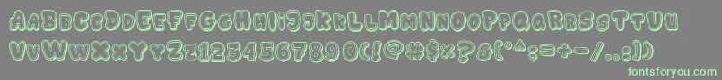 GEDEBOOG LINE Font – Green Fonts on Gray Background