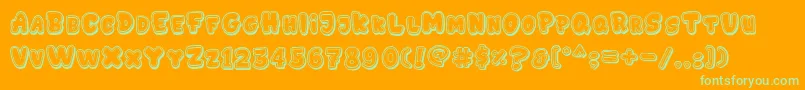 GEDEBOOG LINE Font – Green Fonts on Orange Background