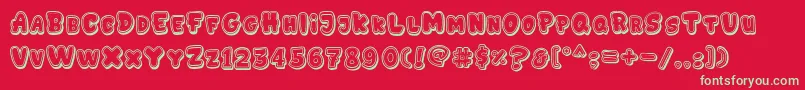 GEDEBOOG LINE Font – Green Fonts on Red Background