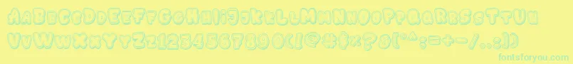 GEDEBOOG LINE Font – Green Fonts on Yellow Background