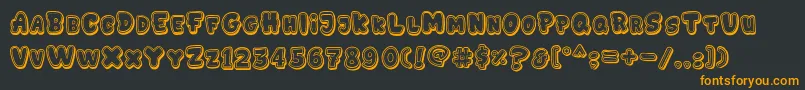 GEDEBOOG LINE Font – Orange Fonts on Black Background