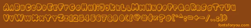 GEDEBOOG LINE Font – Orange Fonts on Brown Background