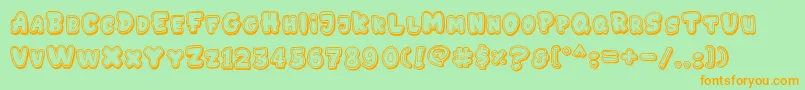 GEDEBOOG LINE Font – Orange Fonts on Green Background