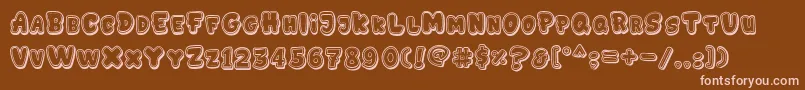 GEDEBOOG LINE Font – Pink Fonts on Brown Background