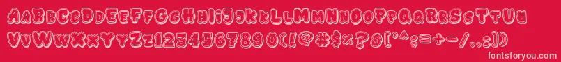 GEDEBOOG LINE Font – Pink Fonts on Red Background