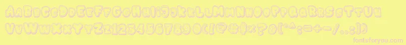 GEDEBOOG LINE Font – Pink Fonts on Yellow Background