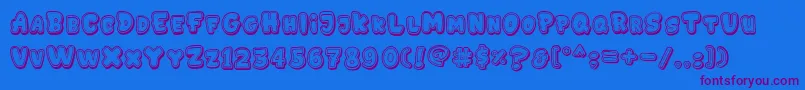 GEDEBOOG LINE Font – Purple Fonts on Blue Background