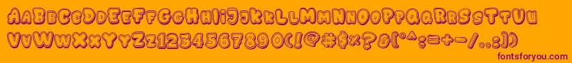 GEDEBOOG LINE Font – Purple Fonts on Orange Background