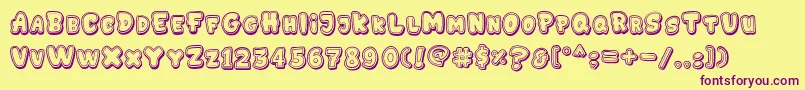 GEDEBOOG LINE Font – Purple Fonts on Yellow Background