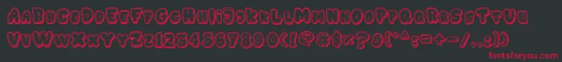 GEDEBOOG LINE Font – Red Fonts on Black Background