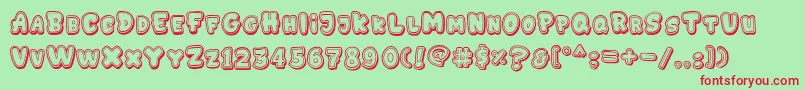 GEDEBOOG LINE Font – Red Fonts on Green Background