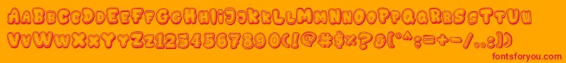 GEDEBOOG LINE Font – Red Fonts on Orange Background