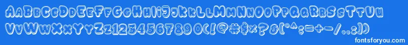 GEDEBOOG LINE Font – White Fonts on Blue Background