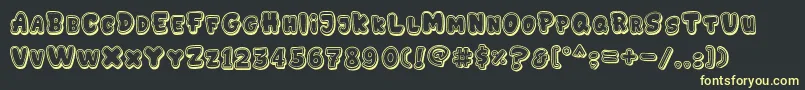 GEDEBOOG LINE Font – Yellow Fonts on Black Background