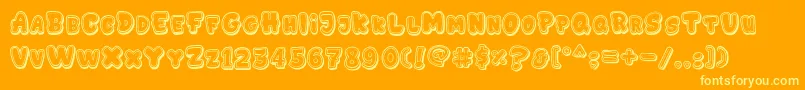 GEDEBOOG LINE Font – Yellow Fonts on Orange Background