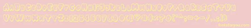 GEDEBOOG LINE Font – Yellow Fonts on Pink Background