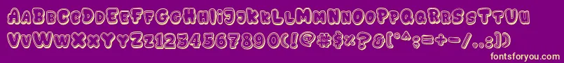 GEDEBOOG LINE Font – Yellow Fonts on Purple Background