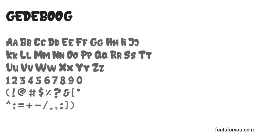 GEDEBOOGフォント–アルファベット、数字、特殊文字