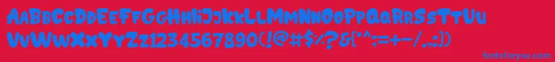 GEDEBOOG Font – Blue Fonts on Red Background