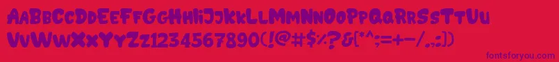 GEDEBOOG Font – Purple Fonts on Red Background