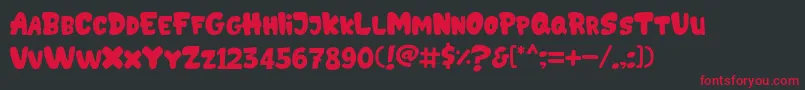 GEDEBOOG Font – Red Fonts on Black Background