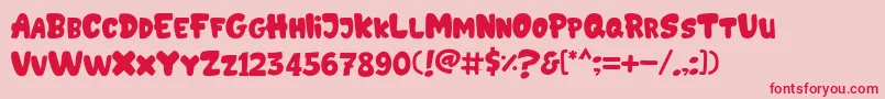 GEDEBOOG Font – Red Fonts on Pink Background