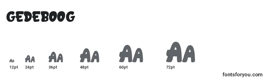 GEDEBOOG Font Sizes