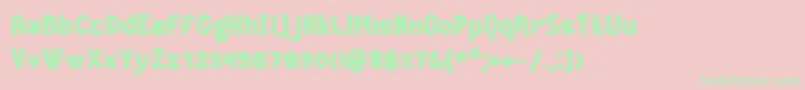 fuente GEEKB    – Fuentes Verdes Sobre Fondo Rosa
