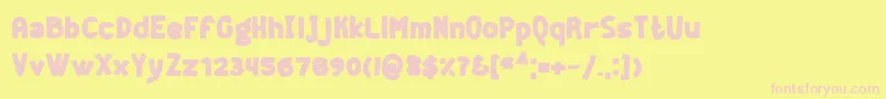 GEEKB    Font – Pink Fonts on Yellow Background