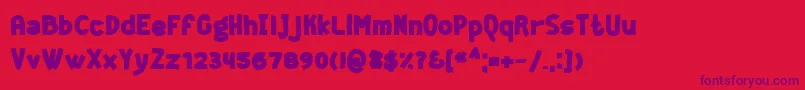 GEEKB    Font – Purple Fonts on Red Background