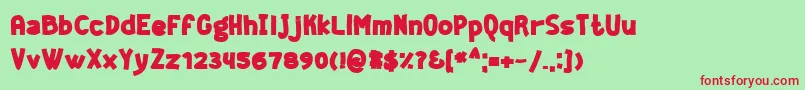 GEEKB    Font – Red Fonts on Green Background