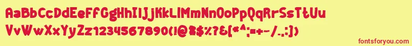 フォントGEEKB    – 赤い文字の黄色い背景
