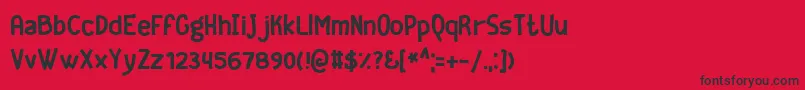 GEEKRG  -fontti – mustat fontit punaisella taustalla