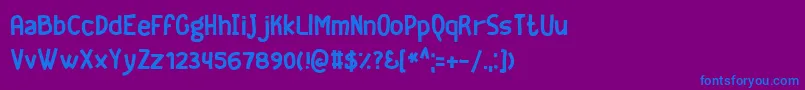 Шрифт GEEKRG   – синие шрифты на фиолетовом фоне