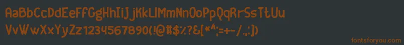Fonte GEEKRG   – fontes marrons em um fundo preto